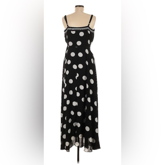 Like New, never worn INC Elegant Black and White Polka Dot Maxi Dress - Picture 2 of 9